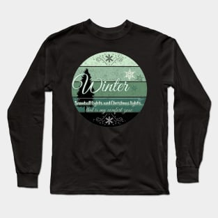 Winter Sunset Design Mint Edition Long Sleeve T-Shirt